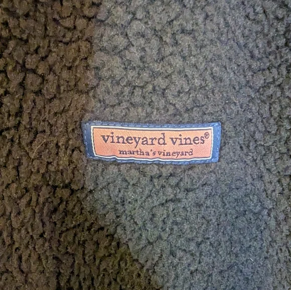 Vineyard Vines Black Women's 1/2 Zip Sherpa Fleece Size Small - Picture 3 of 10